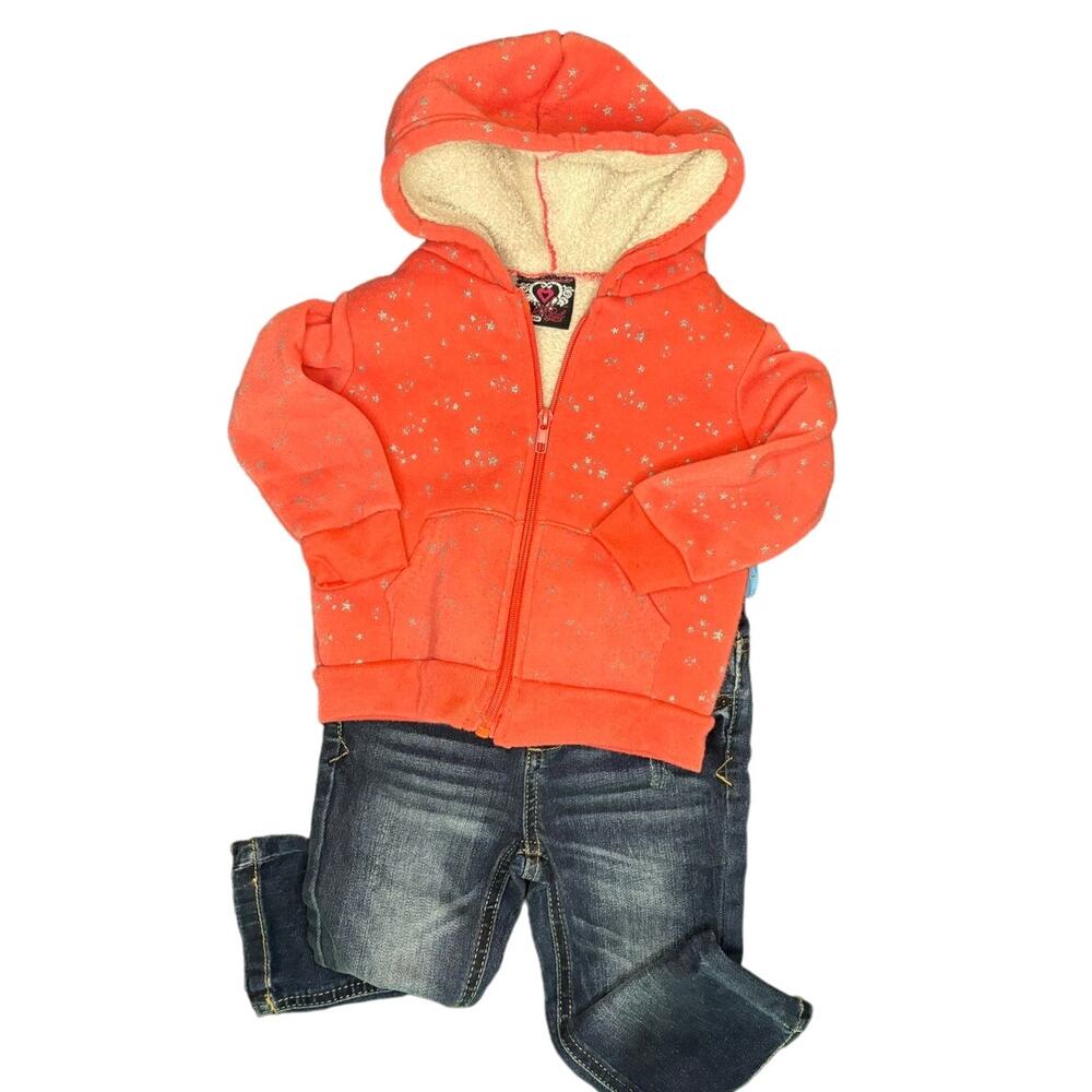 CAT & JACK + REAL LOVE Baby Toddler Girl 2-piece Bundle Outfit | Baby Size 18M